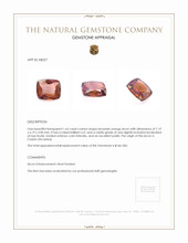 1.62 Ct. Brownish Orange Zircon from Ceylon (Sri Lanka) Appraisal