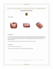 1.62 Ct. Zircon from Ceylon (Sri Lanka) Appraisal