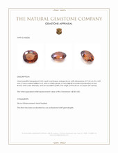 2.02 Ct. Orange Zircon from Ceylon (Sri Lanka) Appraisal
