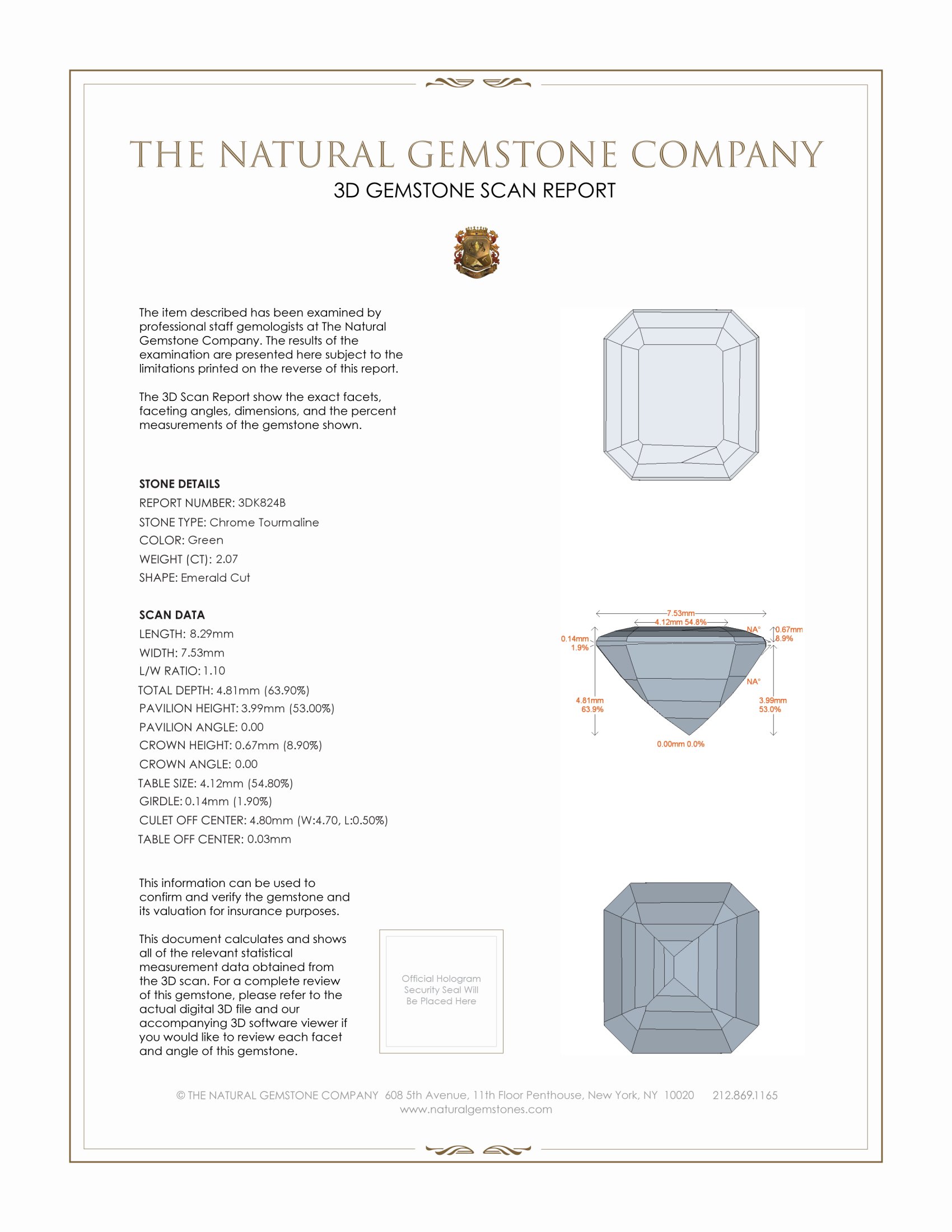 2.07 Ct. Chrome Tourmaline from Mozambique