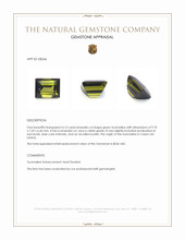 4.12 Ct. Green Tourmaline from Ceylon (Sri Lanka) Appraisal