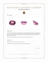 0.84 Ct. Rhodolite Garnet from Ceylon (Sri Lanka) Appraisal