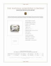 12.77 Ct. Zircon from Ceylon (Sri Lanka) Scan Report