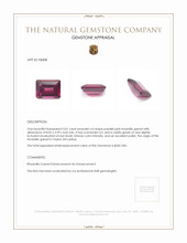 2.01 Ct. Rhodolite Garnet from Ceylon (Sri Lanka) Appraisal