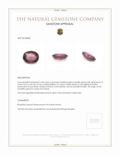 3.68 Ct. Rhodolite Garnet from Ceylon (Sri Lanka) Appraisal