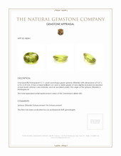 2.11 Ct. Sphene (Titanite) from Madagascar Appraisal