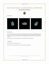 1.35 Ct. Semi-Black Opal from Australia Appraisal