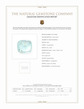 23.25 Ct. Greenish Blue Cabochon Aquamarine from Ceylon (Sri Lanka) Scan Report