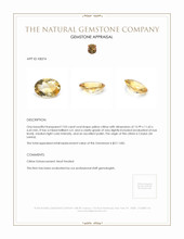 7.03 Ct. Yellow Citrine from Ceylon (Sri Lanka) Appraisal