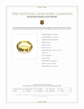 7.61 Ct. Yellow Citrine from Ceylon (Sri Lanka) Scan Report