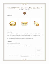 8.08 Ct. Citrine from Bolivia Appraisal
