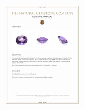 2.30 Ct. Amethyst from Ceylon (Sri Lanka) Appraisal