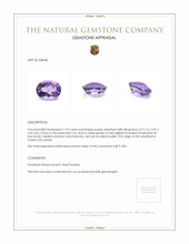 1.92 Ct. Amethyst from Ceylon (Sri Lanka) Appraisal