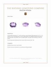 2.11 Ct. Purple Amethyst from Ceylon (Sri Lanka) Appraisal