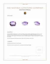 2.11 Ct. Amethyst from Ceylon (Sri Lanka) Appraisal