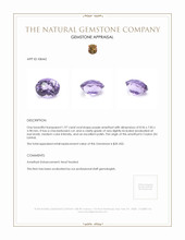 1.97 Ct. Amethyst from Ceylon (Sri Lanka) Appraisal
