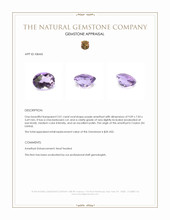 2.01 Ct. Purple Amethyst from Ceylon (Sri Lanka) Appraisal