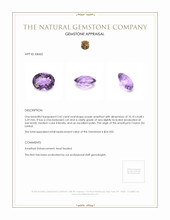 2.42 Ct. Amethyst from Ceylon (Sri Lanka) Appraisal