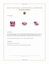 1.52 Ct. Pink Spinel from Ceylon (Sri Lanka) Appraisal