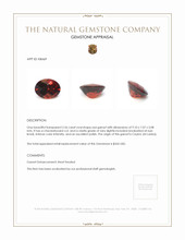 2.36 Ct. Garnet from Ceylon (Sri Lanka) Appraisal