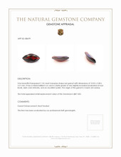 1.24 Ct. Red Garnet from Ceylon (Sri Lanka) Appraisal