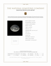 6.18 Ct. White Cabochon Moonstone from Ceylon (Sri Lanka) Scan Report