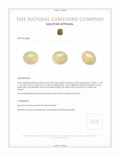 8.96 Ct. Yellow Cabochon Moonstone from Ceylon (Sri Lanka) Appraisal