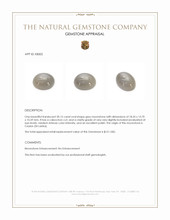 20.15 Ct. Cabochon Moonstone from Ceylon (Sri Lanka) Appraisal