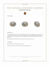 20.15 Ct. Cabochon Moonstone from Ceylon (Sri Lanka) Appraisal