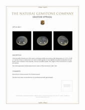 6.84 Ct. White Cabochon Moonstone from Ceylon (Sri Lanka) Appraisal