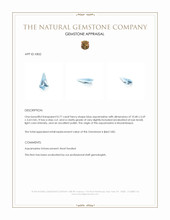 0.77 Ct. Blue Aquamarine from Mozambique Appraisal