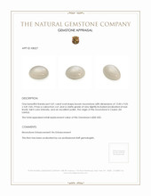 5.01 Ct. Cabochon Moonstone from Ceylon (Sri Lanka) Appraisal