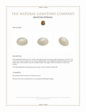 5.01 Ct. Cabochon Moonstone from Ceylon (Sri Lanka) Appraisal