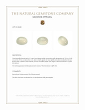 6.51 Ct. Cabochon Moonstone from Ceylon (Sri Lanka) Appraisal