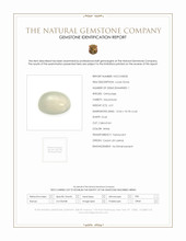 6.51 Ct. White Cabochon Moonstone from Ceylon (Sri Lanka) Scan Report