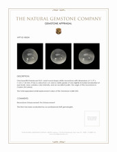 8.01 Ct. White Cabochon Moonstone from Ceylon (Sri Lanka) Appraisal