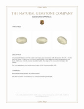 7.45 Ct. Cabochon Moonstone from Ceylon (Sri Lanka) Appraisal