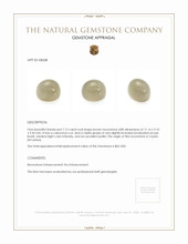 7.13 Ct. Cabochon Moonstone from Ceylon (Sri Lanka) Appraisal