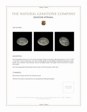 5.25 Ct. White Cabochon Moonstone from Ceylon (Sri Lanka) Appraisal