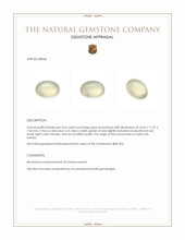 9.66 Ct. Cabochon Moonstone from Ceylon (Sri Lanka) Appraisal