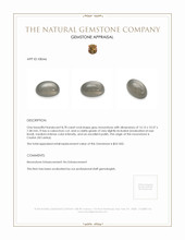 8.78 Ct. Grey Cabochon Moonstone from Ceylon (Sri Lanka) Appraisal