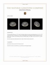 7.70 Ct. White Cabochon Moonstone from Ceylon (Sri Lanka) Appraisal