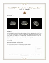 5.03 Ct. White Cabochon Moonstone from Ceylon (Sri Lanka) Appraisal