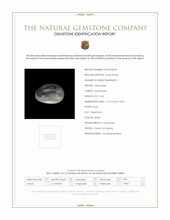 5.03 Ct. White Cabochon Moonstone from Ceylon (Sri Lanka) Scan Report