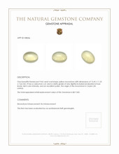 9.46 Ct. Green Cabochon Moonstone from Ceylon (Sri Lanka) Appraisal