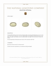 6.42 Ct. Cabochon Moonstone from Ceylon (Sri Lanka) Appraisal