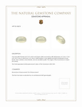 5.55 Ct. White Cabochon Moonstone from Ceylon (Sri Lanka) Appraisal