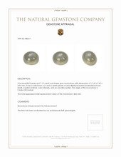 7.19 Ct. Grey Cabochon Moonstone from Ceylon (Sri Lanka) Appraisal