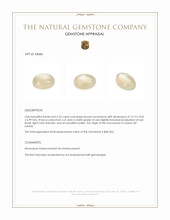 6.32 Ct. Cabochon Moonstone from Ceylon (Sri Lanka) Appraisal