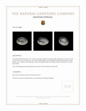 7.47 Ct. Cabochon Moonstone from Ceylon (Sri Lanka) Appraisal